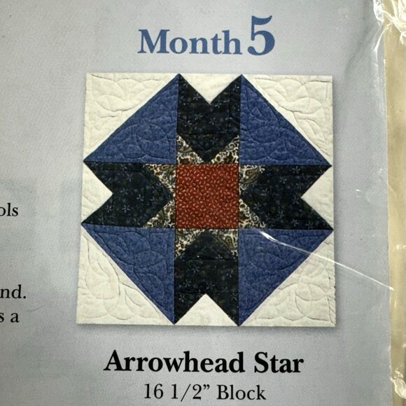 Vintage Joann Quilt Block of the Month 5 Fabric Kit Threads From The Heartland - Picture 1 of 8